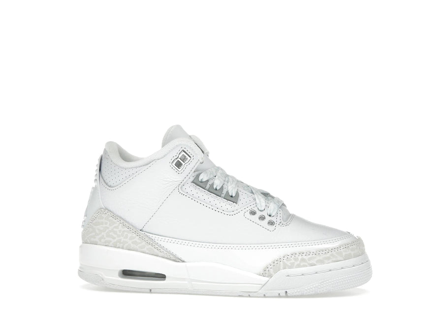 Air Jordan 3 Retro Pure Money (2025) (GS) - White/White/Metallic Silver - DM0967-111 - 01