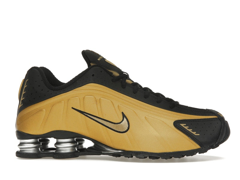 Nike Shox R4 Black Metallic Gold (Women's) - Black/Metallic Gold/Metallic Silver - AR3565-005 - 01