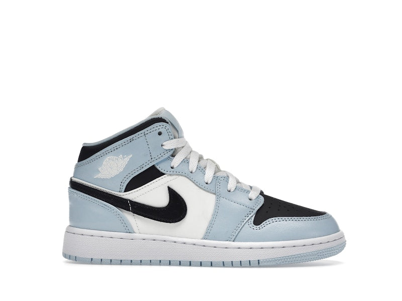 Air Jordan 1 Mid Ice Blue (GS) - Ice Blue/Black-Sail-White - 555112-401 - 01
