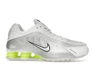 Nike Shox R4 White Metallic Silver Volt