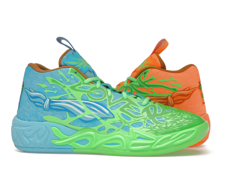Puma Lamelo Ball Mb04 Teenage Mutant Ninja Turtles Leonardo And Michelangelo - Fluro Green Pes/PUMA Green/Bright Aqua/Orange Glow - 311307-01 - 01