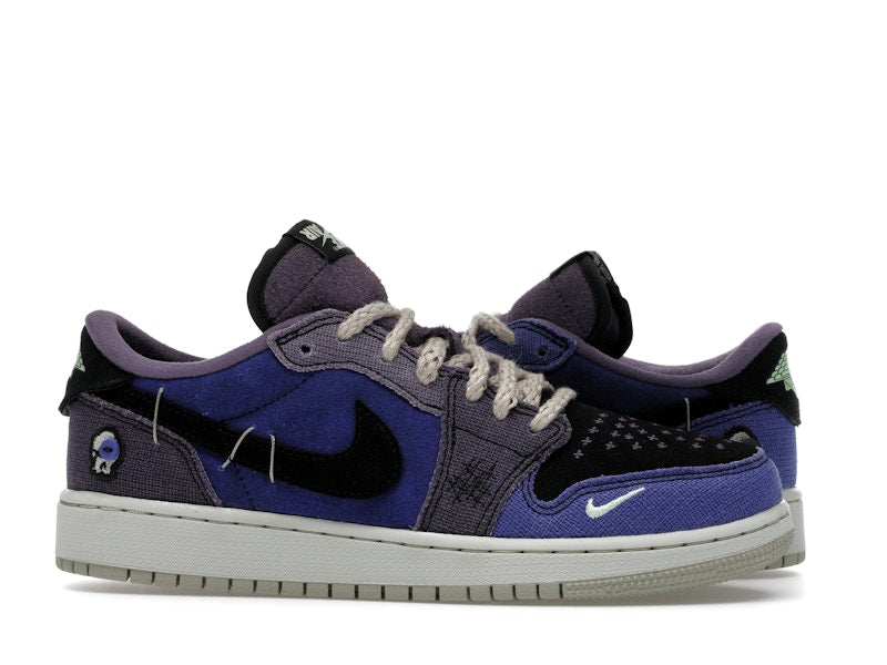 Air Jordan 1 Retro Low OG Zion Williamson Voodoo Alternate (GS) - Regency Purple/Vapor Green/Black/Dark Raisin/Daybreak/Light Silver - IH2725-500 - 01