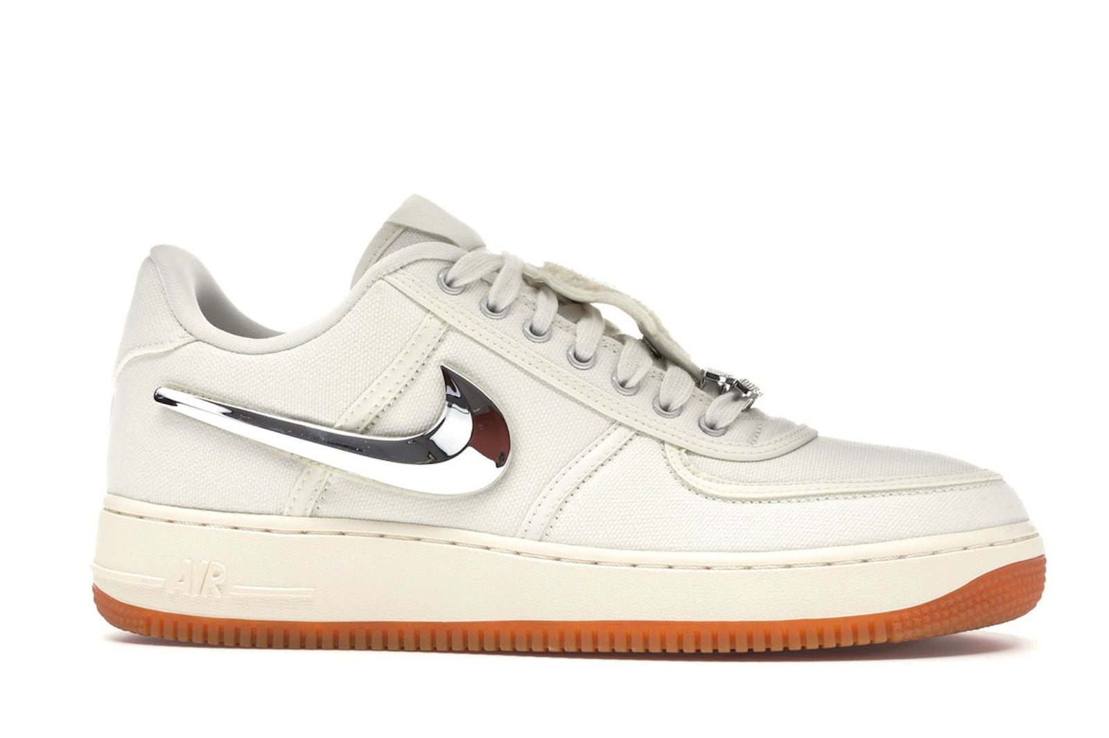 Nike Air Force 1 Low Travis Scott Sail - Sail/Sail-Gum Light Brown - AQ4211-101 - 01