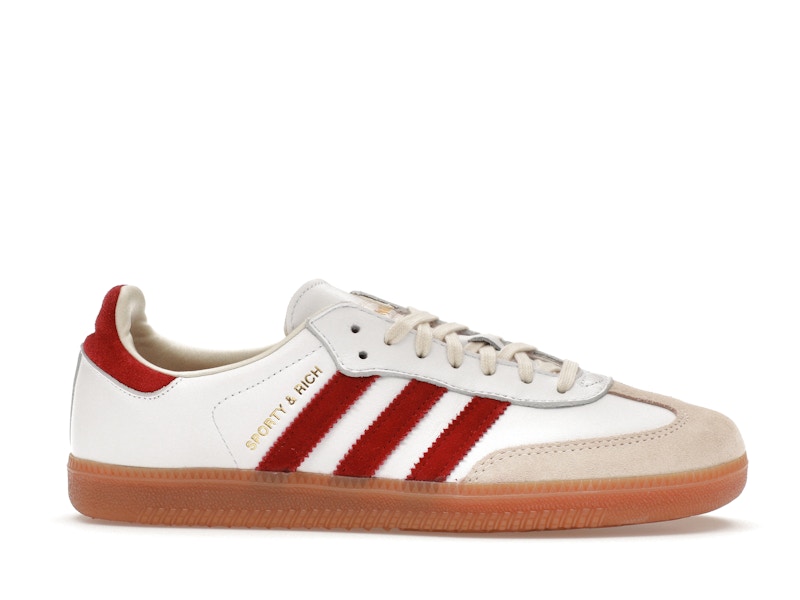 Adidas Samba Sporty Rich White Collegiate Burgundy - Cloud White/Collegiate Burgundy/Cream White - IF5660 - 01