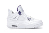 Air Jordan 4 Retro Metallic Purple (GS) - White/Court Purple-Metallic Silver - 408452-115 - 01