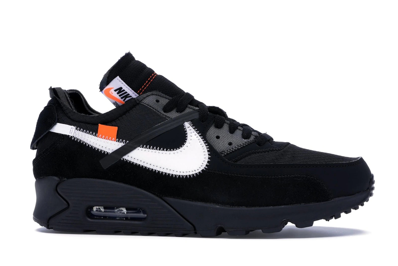 Nike Air Max 90 Off White Black - Black/Black-Cone-White - AA7293-001 - 01