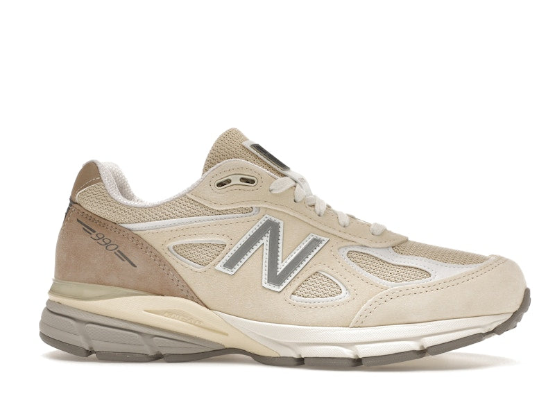 New Balance 990v4 MiUSA Limestone - Limestone/White - U990TE4 - 01