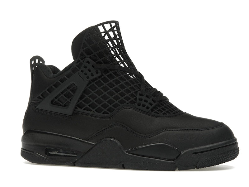 Air Jordan 4 Retro Net Black - Black/Black-Metallic Silver - FN7251-001 - 02