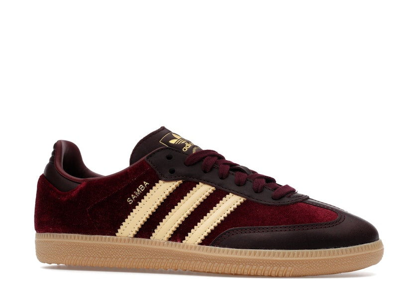 adidas Samba OG Shadow Red Velvet (Women's) - Shadow Red/Maroon/Gum - JS1394 - 02