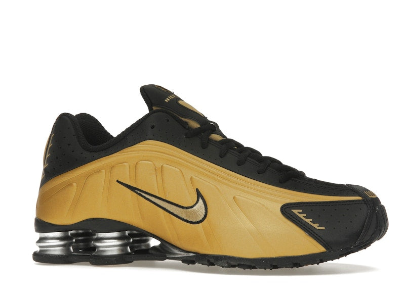 Nike Shox R4 Black Metallic Gold (Women's) - Black/Metallic Gold/Metallic Silver - AR3565-005 - 02