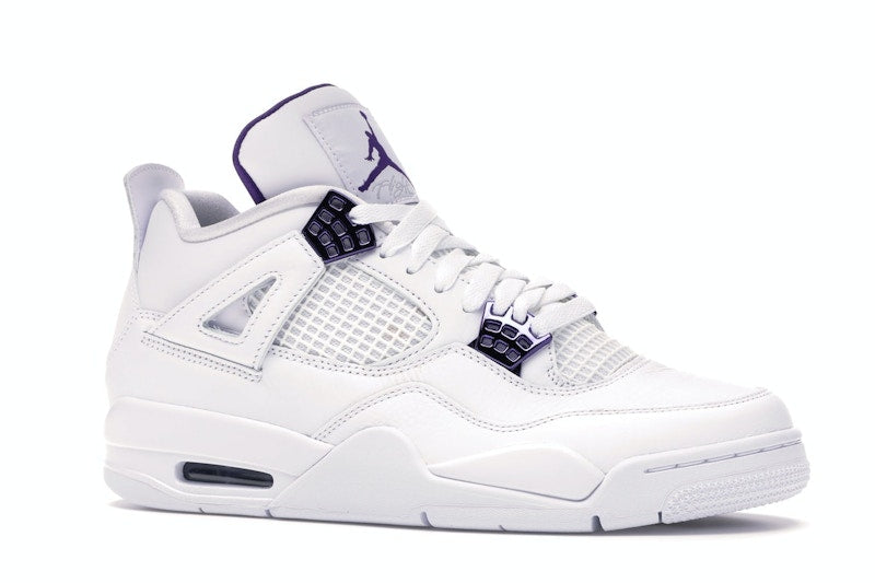 Air Jordan 4 Retro White Court Purple - White/Metallic Silver-Court Purple - CT8527-115 - 02