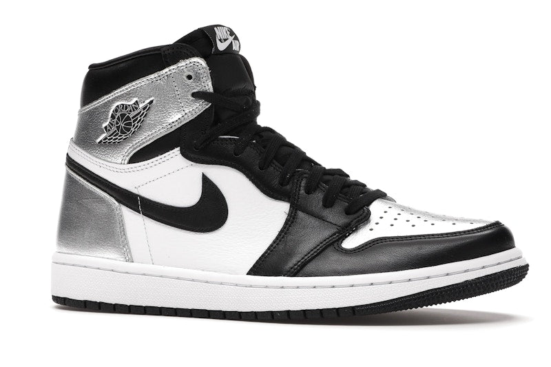 Air Jordan 1 Retro High Silver Toe (W) - Black/Metallic Silver-White-Black - CD0461-001 - 02