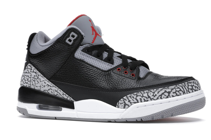 Air Jordan 3 Retro Black Cement (2018) - Black/Fire Red-Cement Grey-White - 854262-001 - 02