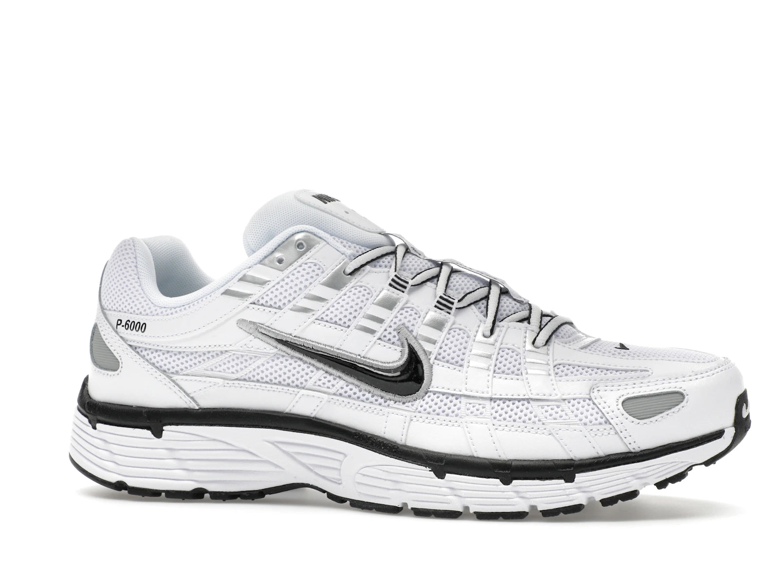 Nike P 6000 White Metallic Silver Black - White/Metallic Silver/Black/Black - CD6404-107 - 02