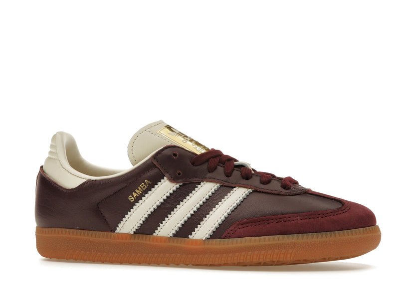 Adidas Samba OG Maroon Gold Metallic - Maroon/Cream White/Gold Metallic - ID0477 - 02