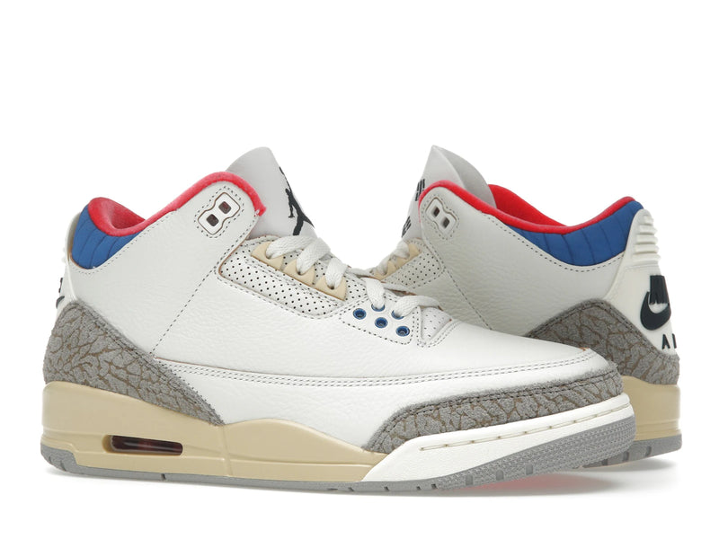 Air Jordan 3 Retro Seoul 20 - White/Black/Sport Royal/Challenge Red/Pale Vanilla/College Grey - IB1482-100 - 02