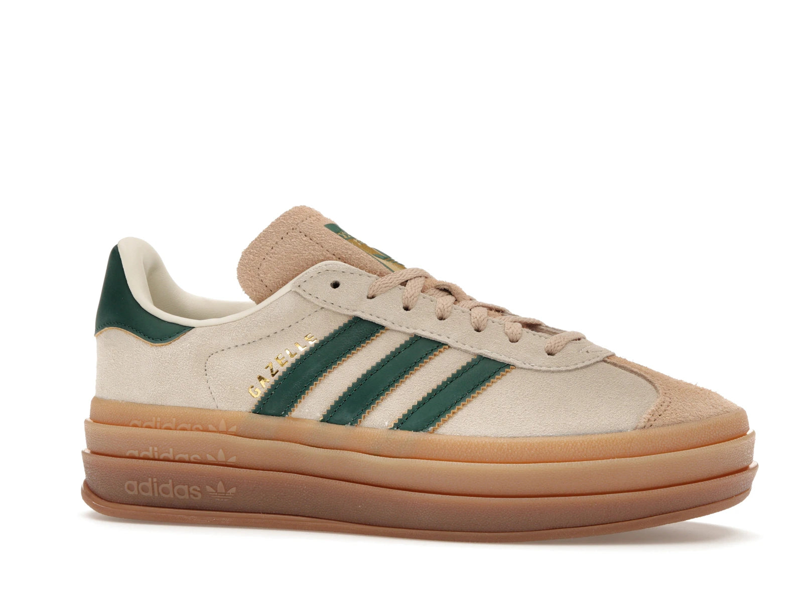 Adidas Gazelle Bold Magic Beige Collegiate Green - Cream White/Collegiate Green/Magic Beige - ID7056 - 02