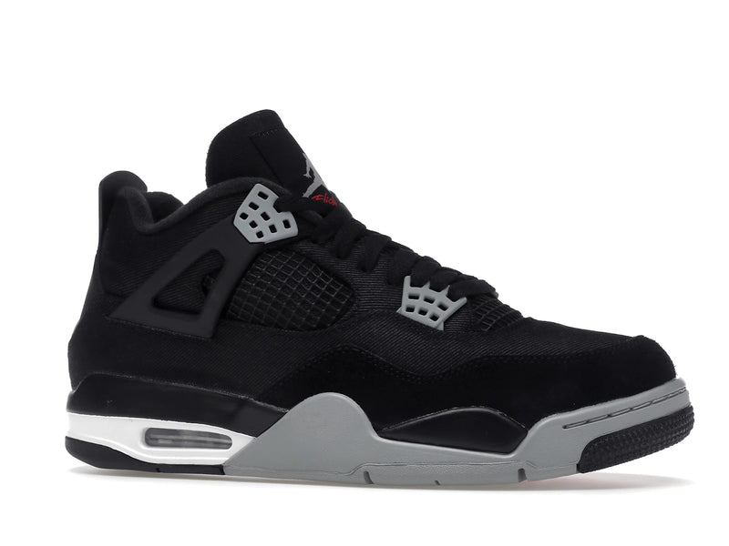 Air Jordan 4 Retro SE Black Canvas - Black/Light Steel Grey/White/Fire Red - DH7138-006 - 02