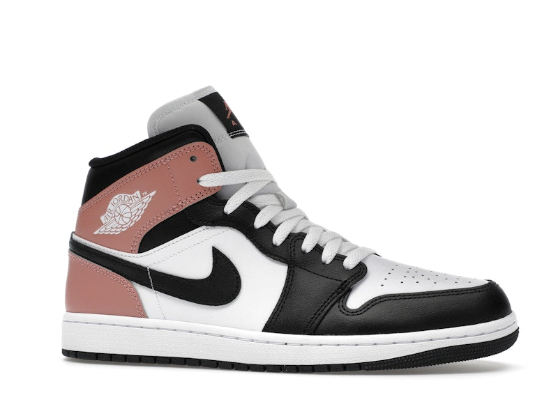 Air Jordan 1 Mid White Rust Pink Black - White/Rust Pink/Black - DQ8426-100 - 02