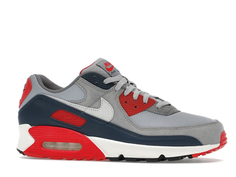 Nike Air Max 90 Usa (2024) - Light Smoke Grey/Phantom Armory/Navy Fire/Red Flat/Pewter Black - DM0029-005 - 02