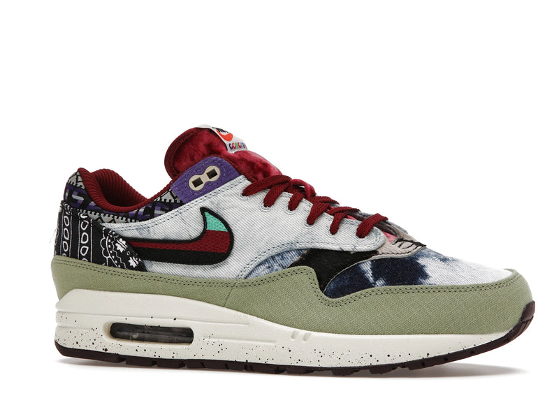 Nike Air Max 1 SP Concepts Denim Olive Canvas - Oil Green/Black/Team Red/Sail - DN1803-300 - 02