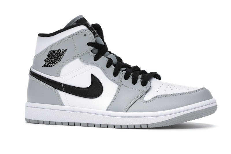 Air Jordan 1 Mid Light Smoke Grey - Light Smoke Grey/Black-White - 554724-092 - 02
