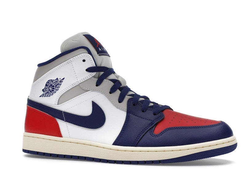 Air Jordan 1 Mid Rare Air - White/University Red/Neutral Grey/Deep Royal Blue - DQ8426-102 - 02