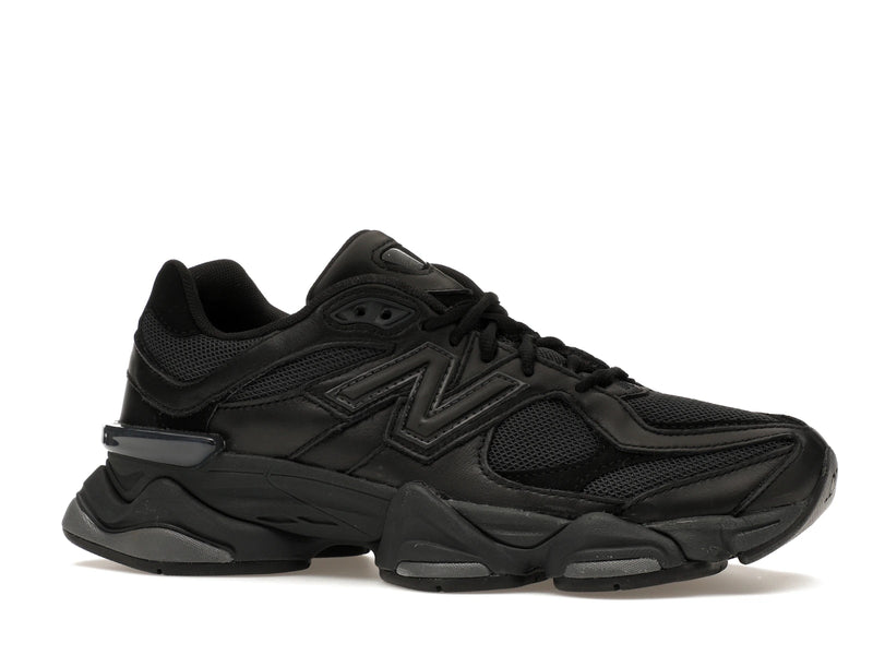 New Balance 9060 Triple Black Leather - U9060NRI - 02