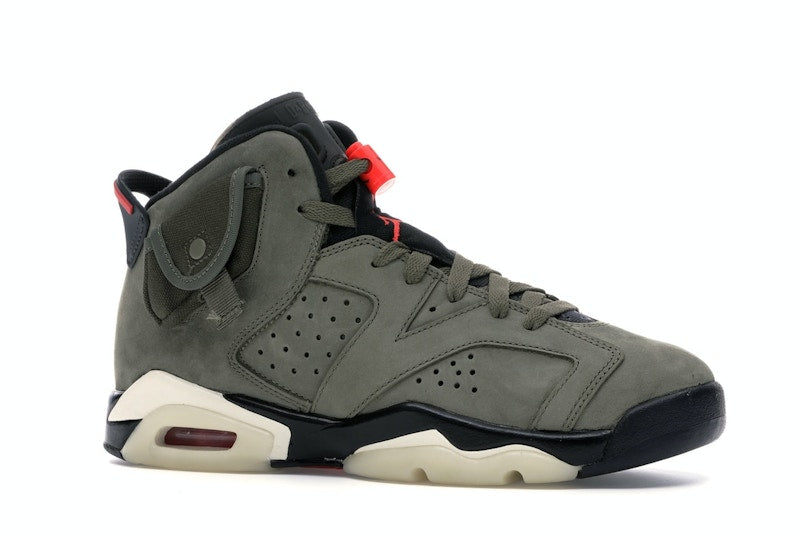 Air Jordan 6 Retro Travis Scott (GS) - Medium Olive/Black-Sail-University Red - CN1085-200 - 02