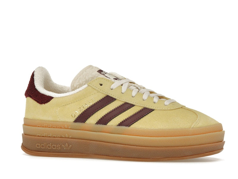 adidas Gazelle Bold Almost Yellow Maroon (Women's) - Almost Yellow/Maroon/Wonder White - IF5937 - 02