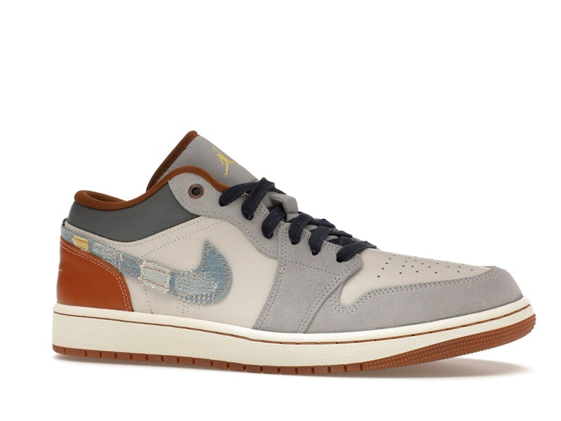 Jordan 1 Low SE Phantom Repaired Denim Swoosh - vue 3