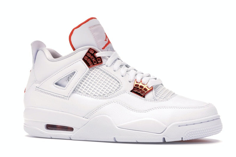 Air Jordan 4 Retro Metallic Orange - White/Metallic Silver-Team Orange - CT8527-118 - 02