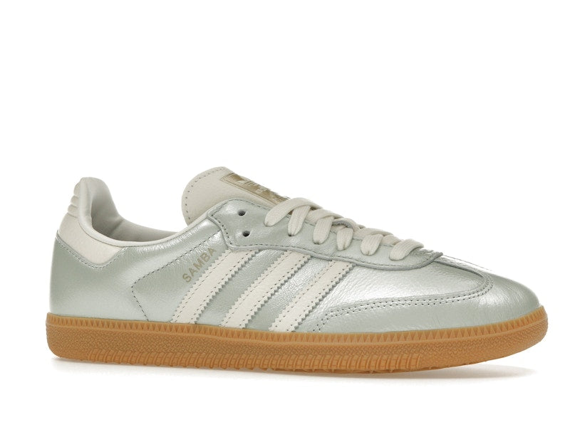 adidas Samba OG Linen Green Metallic (Women's) - Linen Green Metallic/Off White/Cyber Metallic - IG1965 - 02