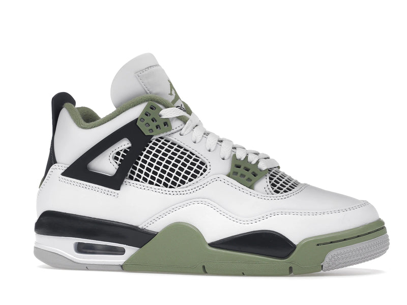 Air Jordan 4 Retro Oil Green (W) - White/Seafoam/Dark Ash/Neutral Grey - AQ9129-103 - 02