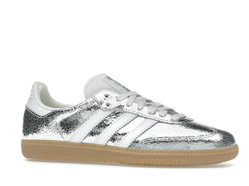 adidas Samba OG Silver Metallic Cracked Leather - JR0035 - 02