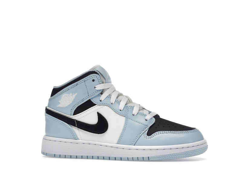 Air Jordan 1 Mid Ice Blue (GS) - Ice Blue/Black-Sail-White - 555112-401 - 02