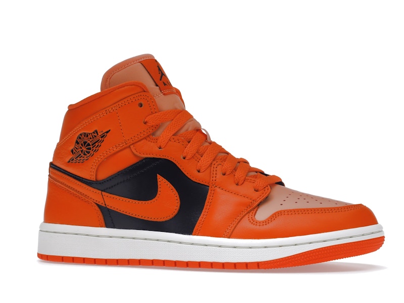 Air Jordan 1 Mid Orange Black (W) - Crimson Bliss/Rush Orange/Black/Sail - DM3381-600 - 02