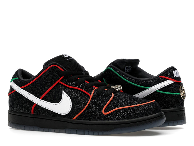 Nike SB Dunk Low Bronx Girls Skate - Black/White/Challenge Red/Total Orange/Lucky Green/Smoke Grey - HV1664-001 - 03