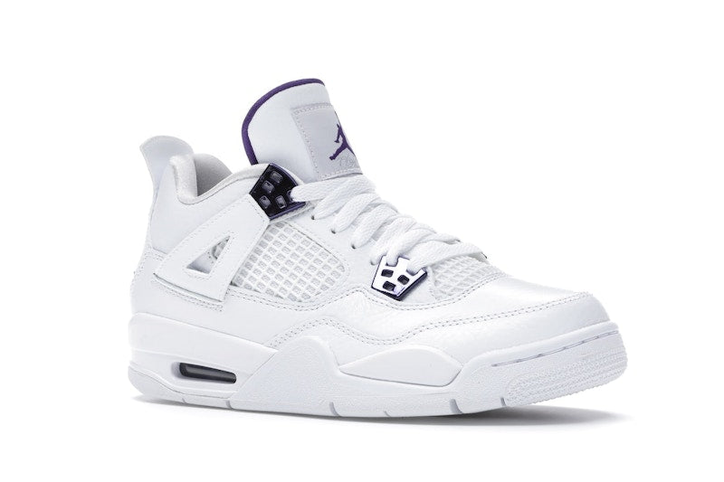 Air Jordan 4 Retro Metallic Purple (GS) - White/Court Purple-Metallic Silver - 408452-115 - 03