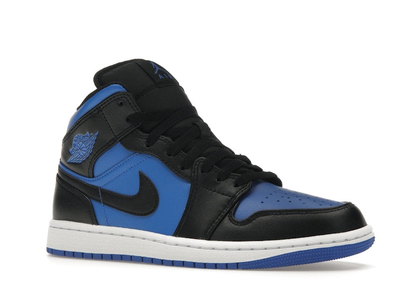 Air Jordan 1 Mid Black Royal Metallic - Black/Black/White/Royal Blue - DQ8426-042 - 03