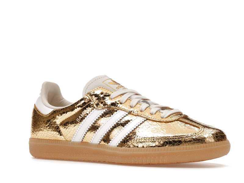 Adidas Samba OG Gold Metallic Cracked Leather - Gold Metallic/White/Core White - KI5719 - 03