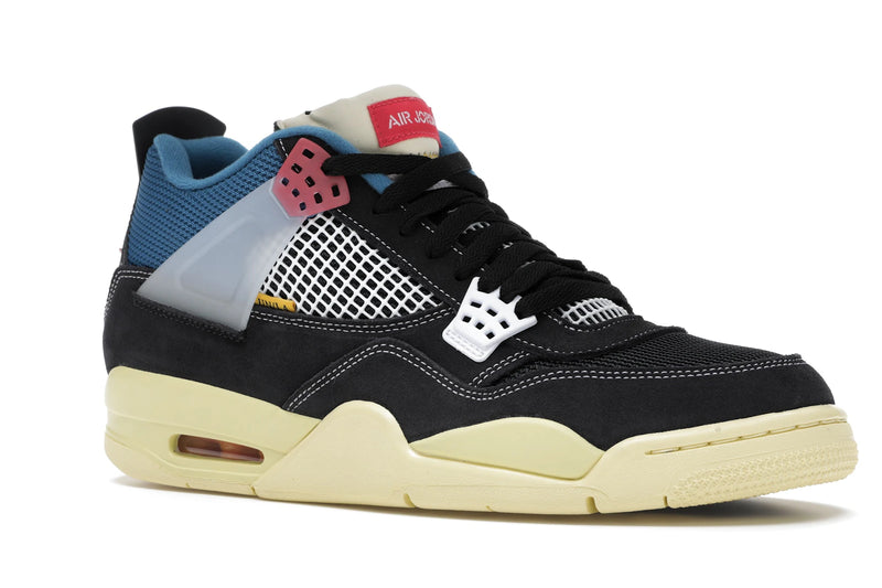 Air Jordan 4 Retro Union Off Noir - Off-Noir/Brigade Blue-Dark Smoke Grey-Light Fusion Red - DC9533-001 - 03