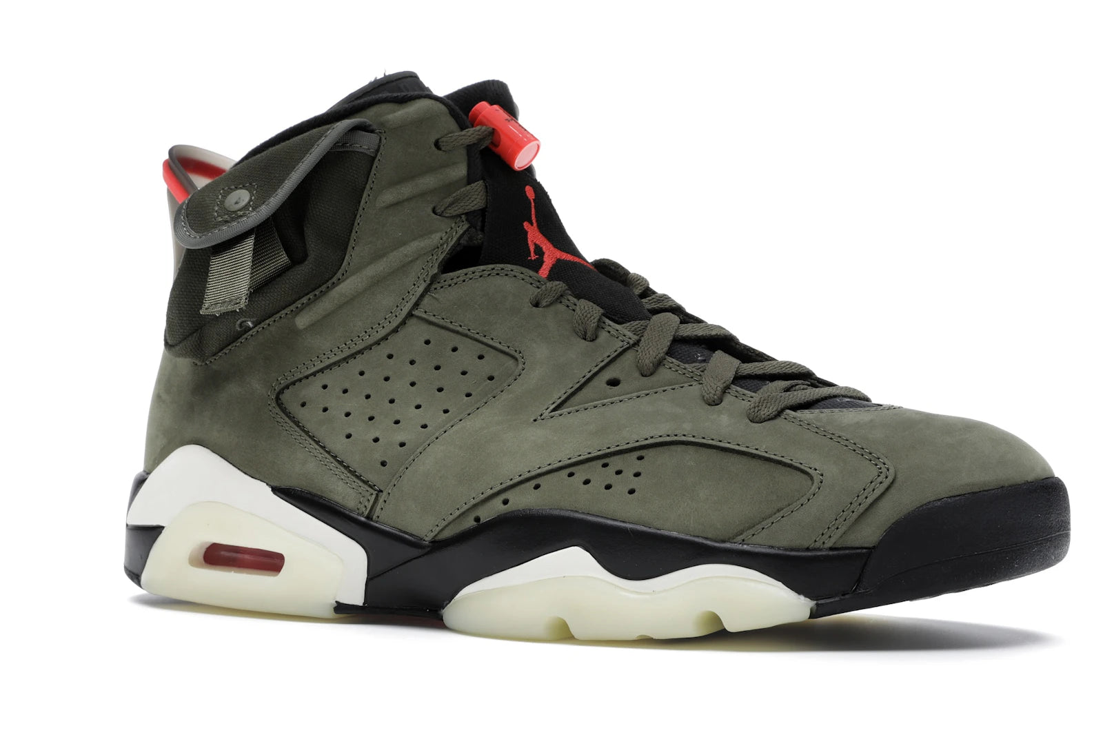 Air Jordan 6 Retro Travis Scott - Medium Olive/Black-Sail-University Red - CN1084-200 - 03
