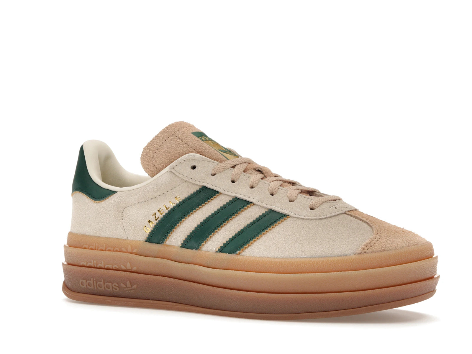Adidas Gazelle Bold Magic Beige Collegiate Green - Cream White/Collegiate Green/Magic Beige - ID7056 - 03