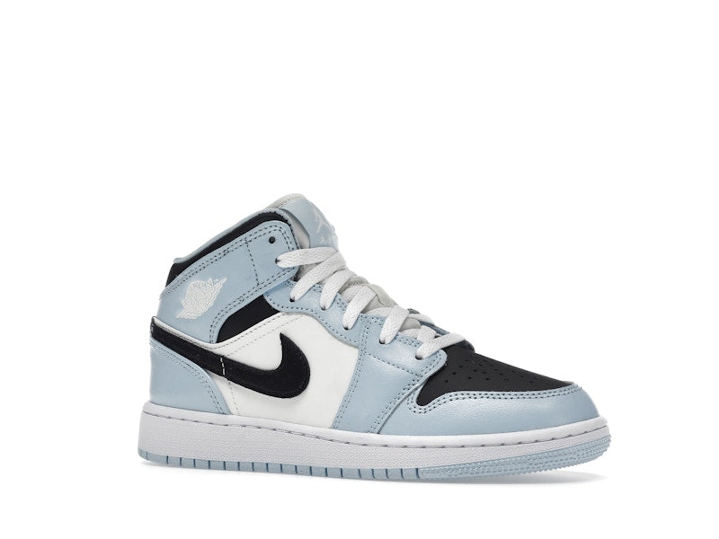 Air Jordan 1 Mid Ice Blue (GS) - Ice Blue/Black-Sail-White - 555112-401 - 03