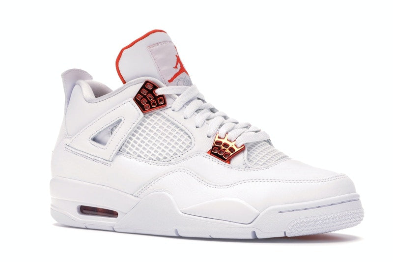Air Jordan 4 Retro Metallic Orange - White/Metallic Silver-Team Orange - CT8527-118 - 03