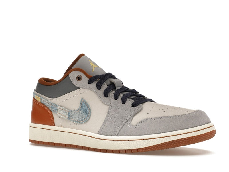 Jordan 1 Low SE Phantom Repaired Denim Swoosh - vue 4