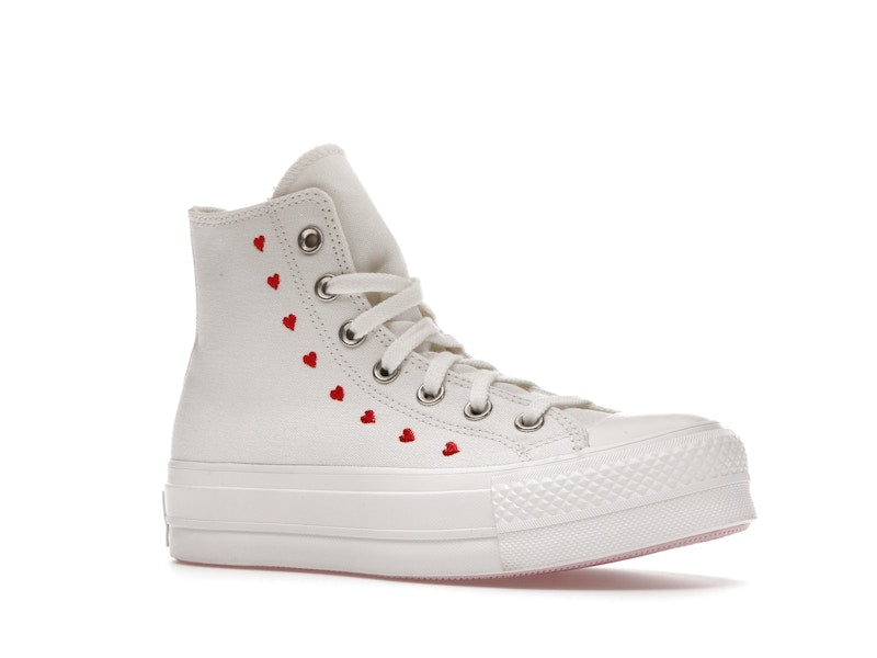 Converse Chuck Taylor All Star Lift Hi White Red (Women's) - vue 4