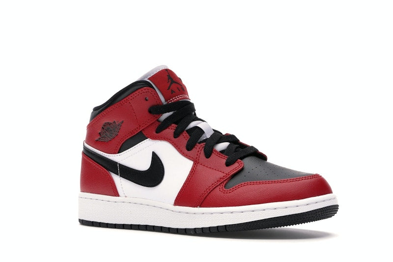 Air Jordan 1 Mid Chicago Black Toe (GS) - weergave 3