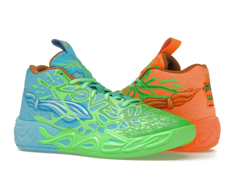 Puma Lamelo Ball Mb04 Teenage Mutant Ninja Turtles Leonardo And Michelangelo - Fluro Green Pes/PUMA Green/Bright Aqua/Orange Glow - 311307-01 - 03